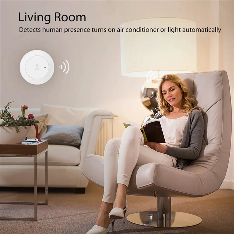 【Superdeals】Tuya Zigbee 24G Mmwave Radar ذكي وجود بشري مع كاشف إضاءة يدعم مفتاح الإضاءة 95-250 فولت