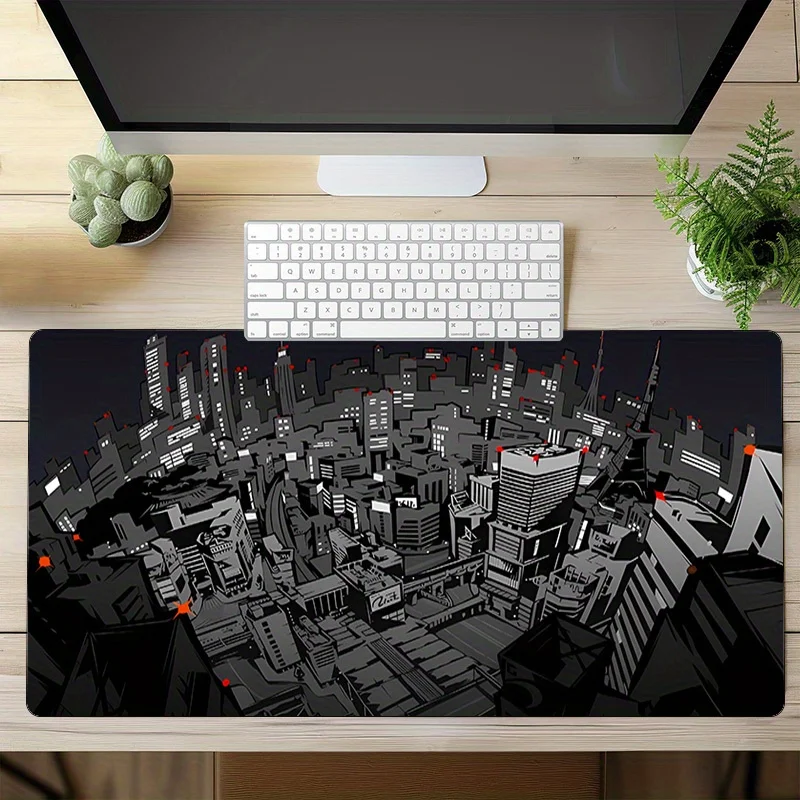 Tokyo Night City Extra Large Gaming Mouse Pad Non-slip Rubber Desktop Mat Desktop