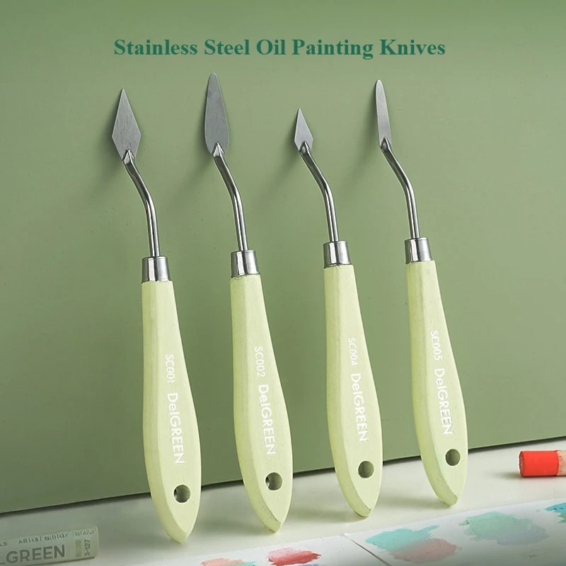 1PC Artist Stainless Steel Palette Knife for Color Mixing Spreading Art Acrylic Gouache Canvas Painting Tool Oil Painting Knives