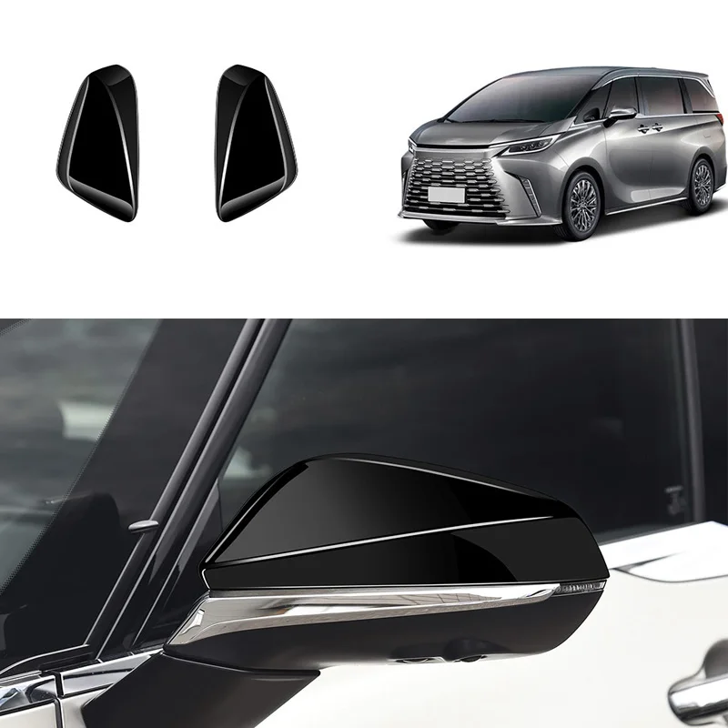 

Для Lexus LM350H LM500H 2023 2024 2025 ABS черная наклейка на автомобиль, крышка бокового зеркала заднего вида, крышка крыла, внешняя отделка, украшение автомобиля