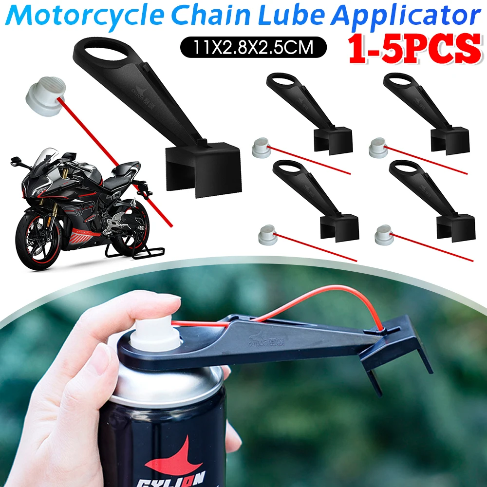 

1-5PCS Motorcycle Chain Lube Applicator Mess-Free Chain Wax Chain Cleaner Motorcycle Chain Oiler Spray Gear Lube Oiler Tool New