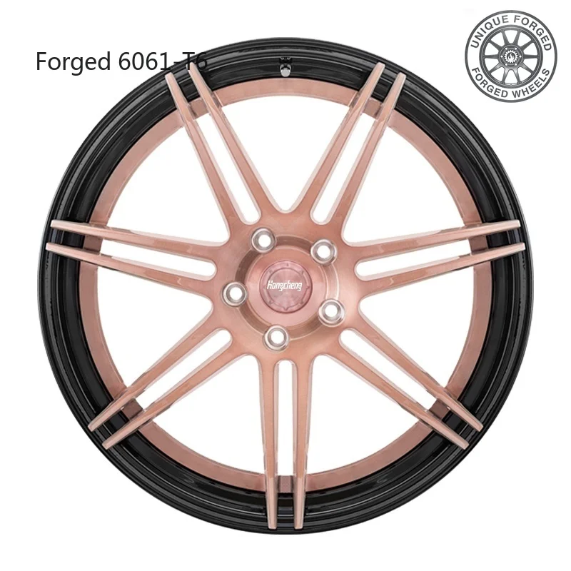 

26 Style Rose Gold Two Piece Alloy Wheels 5 Hole Forged 5x120 5x114.3 18 19 20 21 22 24 26 Inch Car Wheels