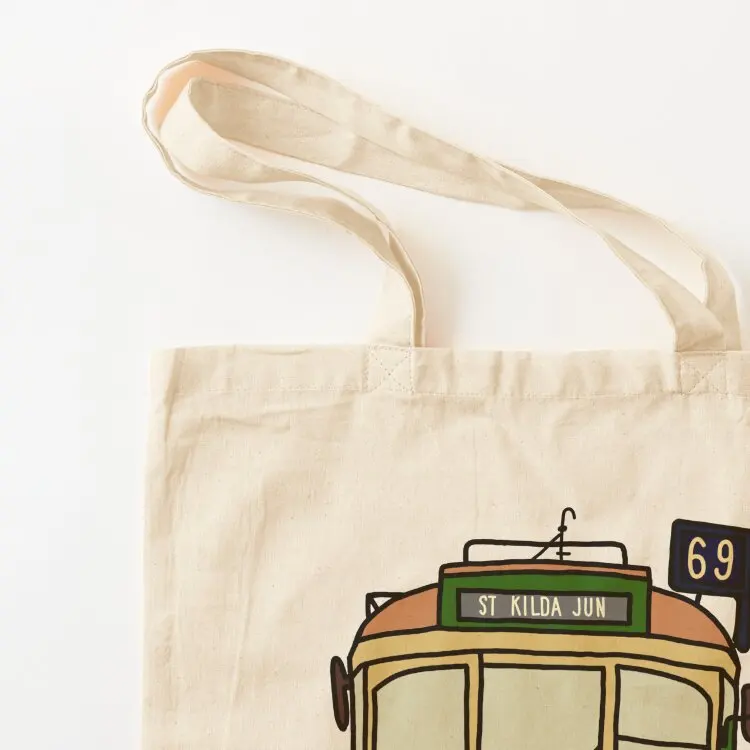 Melbourne Tram - No.69 to St.Kilda Junction Tote Bag tote bag woman bag for beach Gift bags for women