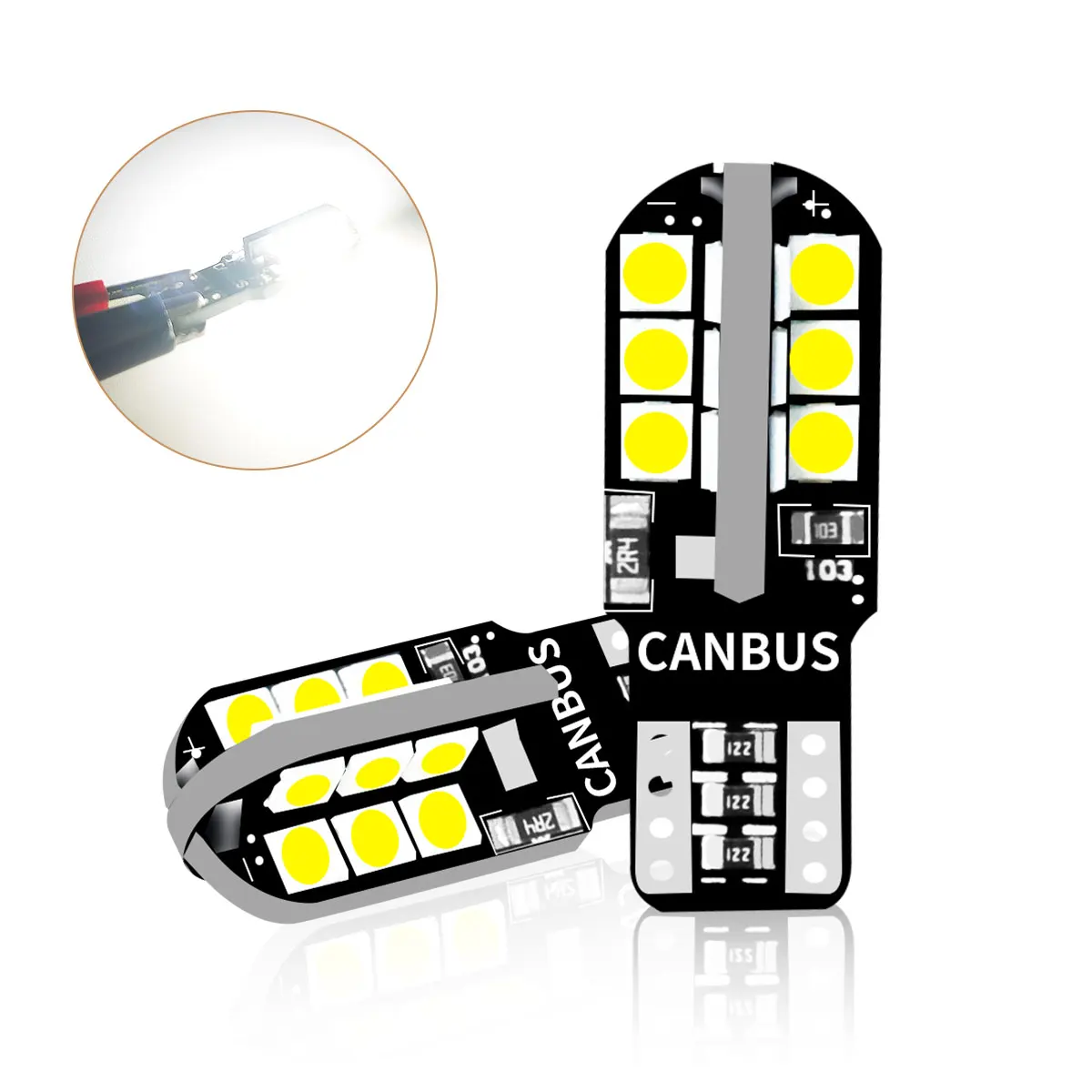 T10 W5W WY5W 5W5 2Pcs LED Applicable to Cars Brake Driving Demonstrate Width Outline Lights
