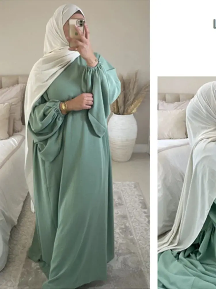 Eid Plain Modest Khimar Abaya Dubai 2024 Muslim Islam Arabic Palestine Abayas For Women Kaftan Dress Caftan Robe Femme Musulmane