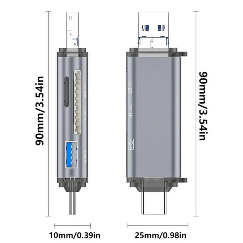 652f من السهل استخدام USB3.0 قارئ بطاقة الذاكرة لبطاقة الذاكرة لنوع C/USB USB التي تقدم 480 ميجابايت نقل سريع #6