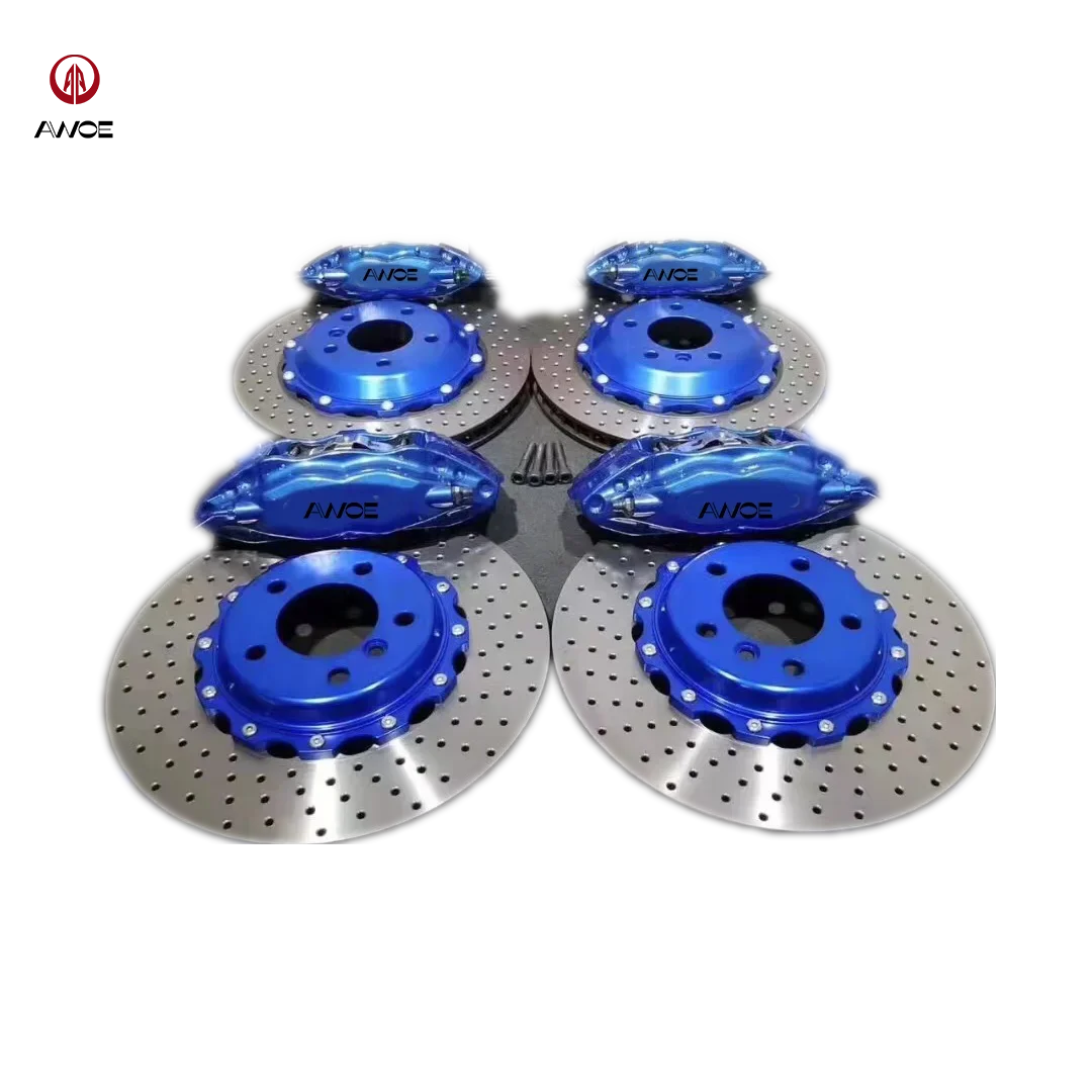 Universal F50  f40 Front rear Custom Auto Brake Calipers Kit With 330 355mm Drilled Slotted Disk For Modified Car Brake System