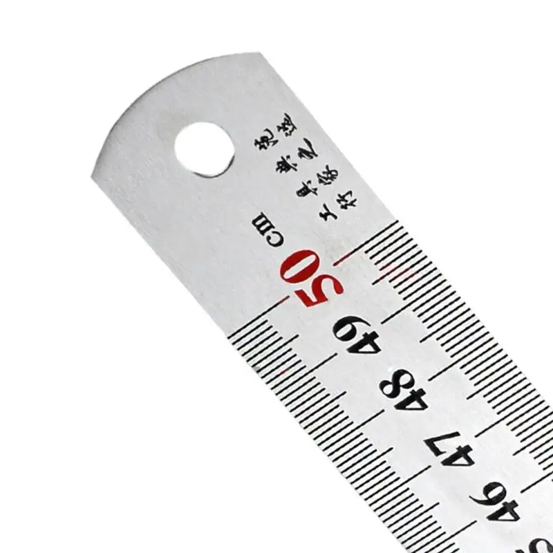 C7AB Stainless Steel Rulers Metal Precisions Rulers, Straight Edge Measuring Metal Rulers for Office Engineering Drawing