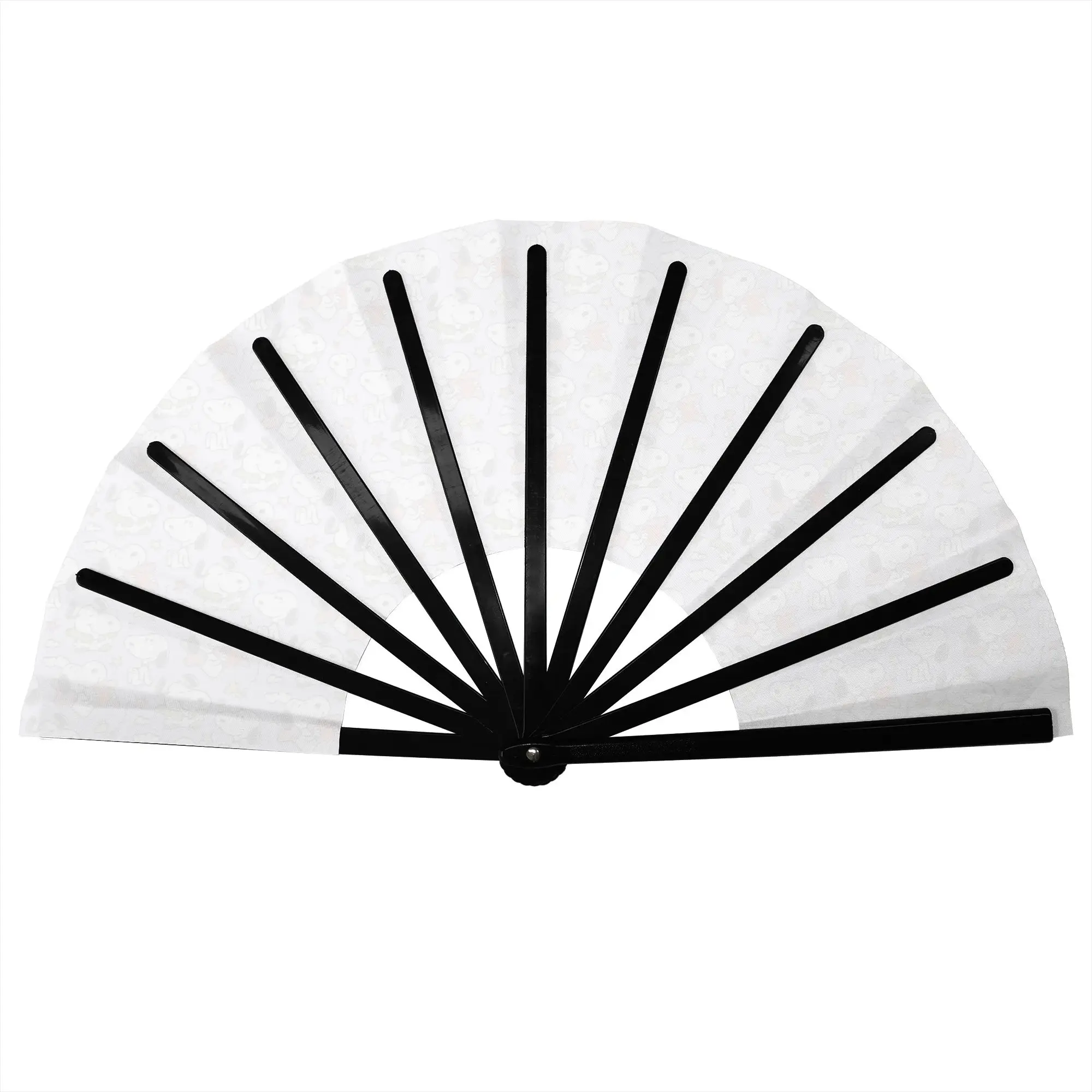 Customized Cute Cartoon S-Snoopys Portable Pocket Fan Camping  Polyester Folding Fan Chinese Dance Handheld Cooling Fans view 2