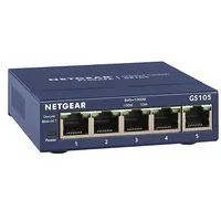 Netgear GS105 Gigabit Switch 5-Port 10/100/1000 Gigabit Ethernet ,Bandwidth 10 Gbps ,Unmanaged Desktop Switch For Home office