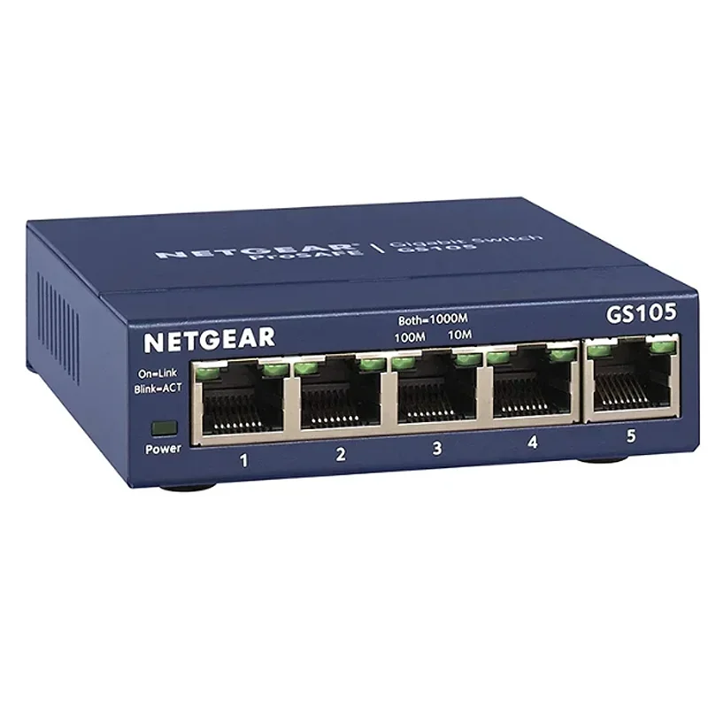 netgear switch ethernet gigabit switch desktop para casa e escritorio portas largura de banda 10 gbps 10 gbps gs105 10 gbps 01