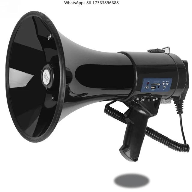 

Megaphone 50W High Power Loudhailer With Recording Function Traffic Leading Sports Meeting Cheer Leading Megaphone