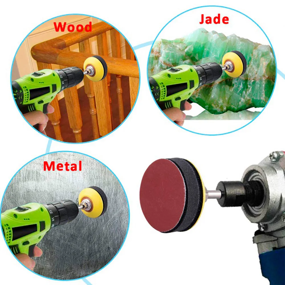 2Inch 50mm Sanding Discs Pads Set 60-3000 Grit Abrasive Polishing Pad Kit Dremel Rotary Tool Sandpapers Accessories for Metal