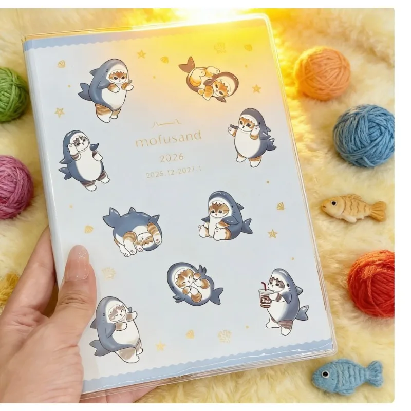 Kawaii 2026 Cat Planner للطلاب - كتاب جدول تصميم ياباني لطيف مقاس A5، مذكرة رائعة ومجلة دراسة هدية