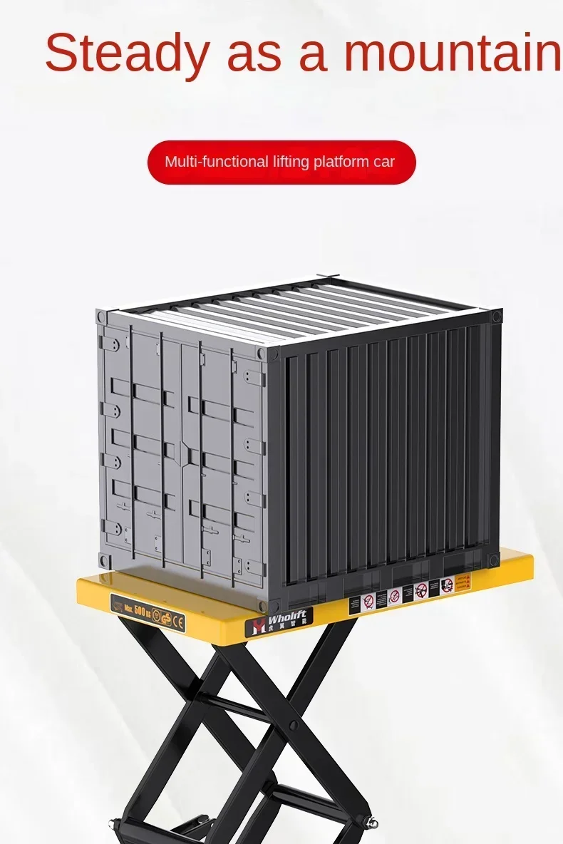 منصة رفع هيدروليكية يدوية رخيصة ورفع سيارة متنقلة صغيرة مصعد مقص شوكة عربة طاولة العمل الكهربائية