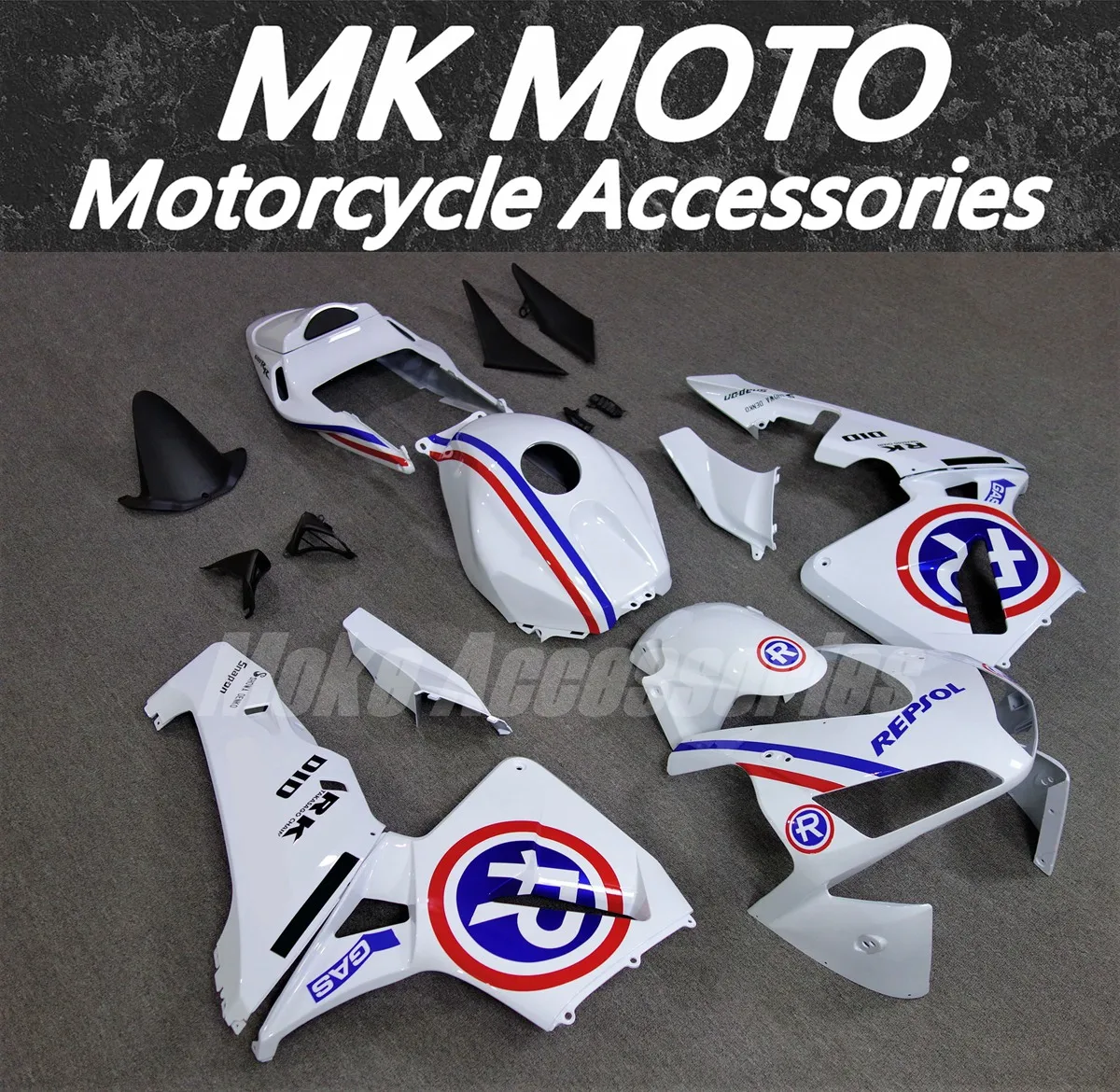 Motorcycle Fairings Kit Fit For Cbr600rr 2003-2004 Bodywork Set High Quality ABS Injection White Blue