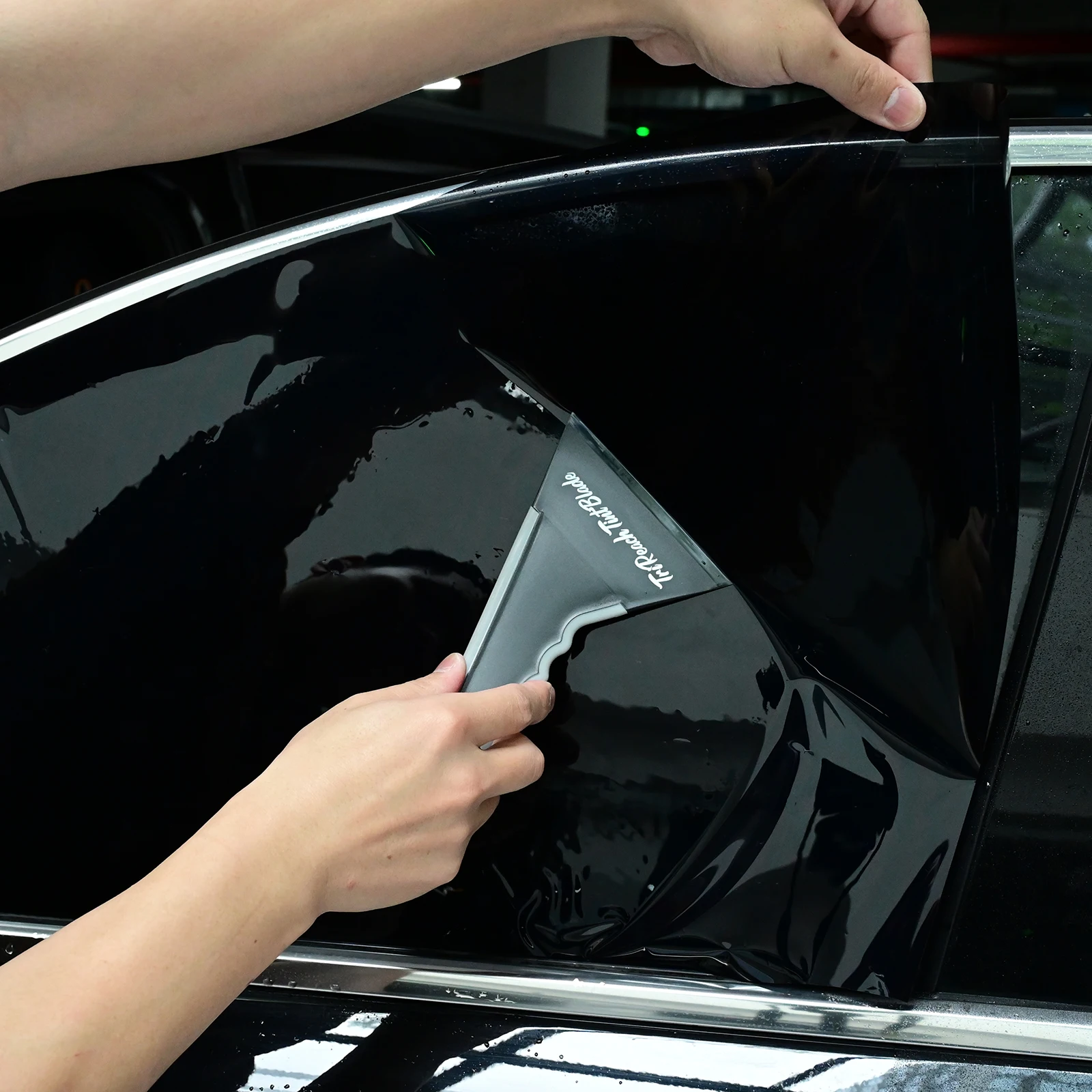 FOSHIO 3-teiliges Dreieck-Kontur-Abziehwerkzeug für Auto-Vinylfolien-Schutz, Wasserschaber für Fensterfolien und Glastönungsanwendungen – Detail 3