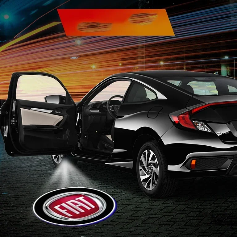 Puerta de coche con proyector LED, accesorios de luz opaca para señal de coche, para Fiat 500 Punto 124 500 Bravo Stilo Panda Abarth Tipo Viaggio
