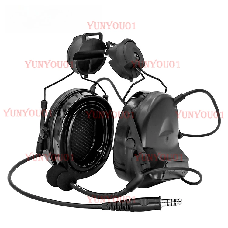 High-end ARC Rail Bracket, Silicone Version, Noise Reduction, Pickup Tactical Earphones, Black.