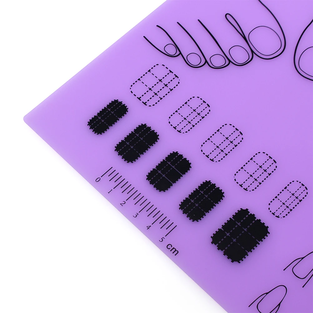 

Silicone Nail Mat Practice Purple Manicure Tools for Stamping Polish Tech Design Pad French