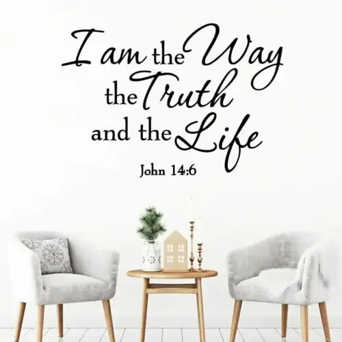 Милые наклейки на стену «Я дорога истины и жизни», украшение для дома, наклейка для детской комнаты, наклейка, декоративные обои