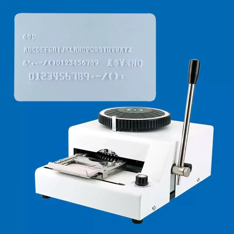 Máquina en relieve de tarjetas de PVC manual 72A, impresora de códigos en relieve de tarjetas VIP, máquina en relieve de tarjetas de visita, máquina de escribir de tarjetas de membresía