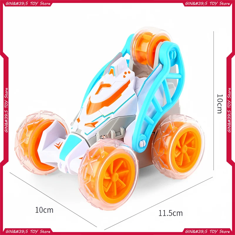 360° Rotating Drift Mini Rc Stunt Car Lights Music Multifunction Kids Toys One Touch Demo Colorful Rc Lighted Car Kids Gift