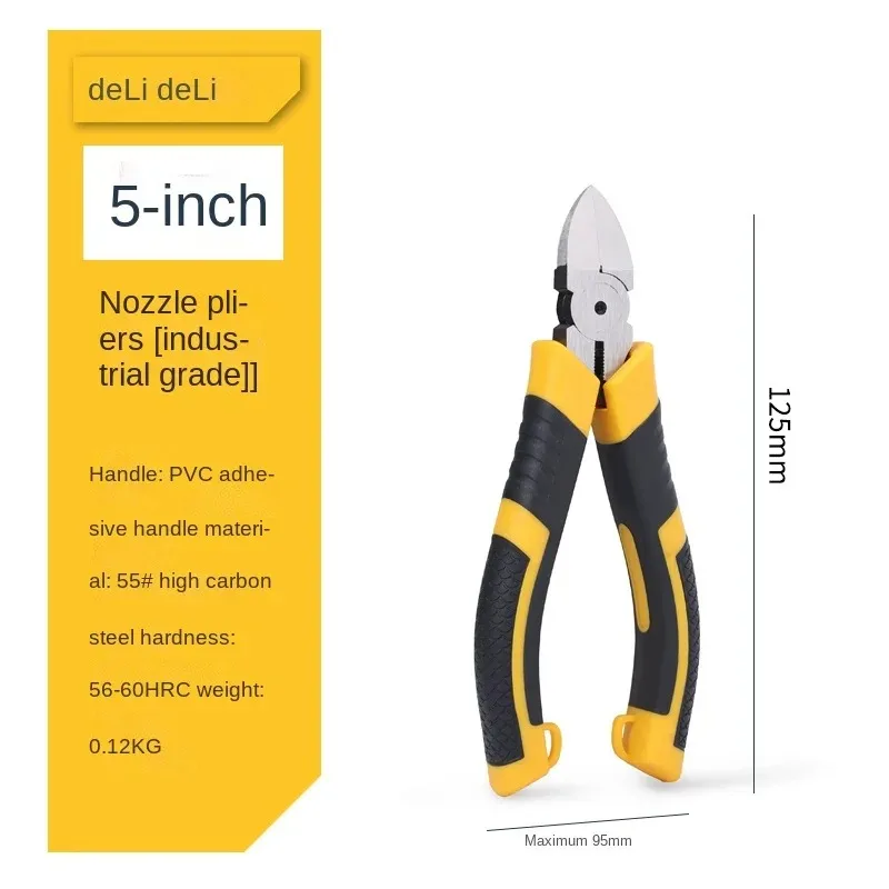Diagonal pliers CR-V plastic pliers 5 / 6 inch jewelry wire and cable cutter cutting side scissors tools electrical tools image 5
