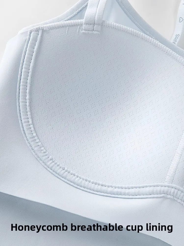 VictoriaIA Damen-Sommer-BH mit dünnen Trägern, integriertes Design, Outdoor-Bekleidung, Nylongewebe, normale Länge, reine Farbe, Innenbekleidung