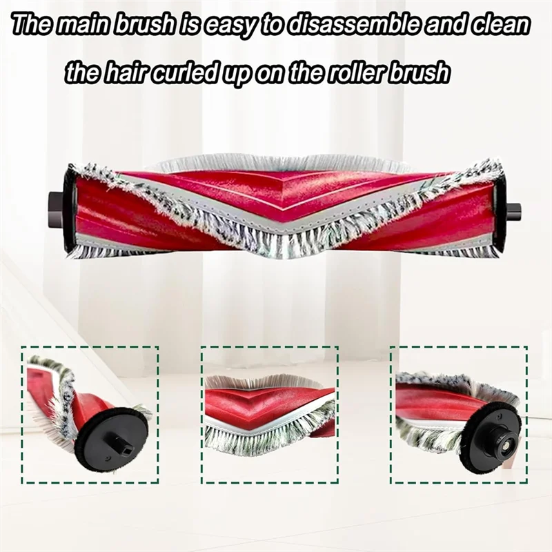 

AT51-Main Brush For Ecovacs DEEBOT T30S, T30S Comb, T30 PRO OMNI, For Yeedi C12 Pro Plus, M12 Pro+ Robot Vacuum Cleaner Parts