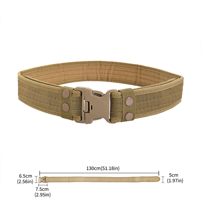 Mens Camouflage Combat Canvas Belts High Quality Quick Release Tactical Oxford Cloth Waistband Outdoor Hunting Nylon Work Belt