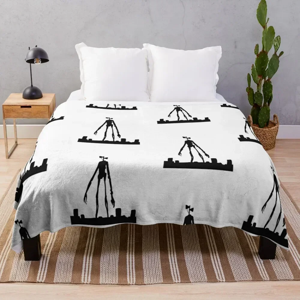 

Siren head Throw Blanket Bed covers wednesday anime Retros Blankets for babies halloween manga Winter beds Blankets