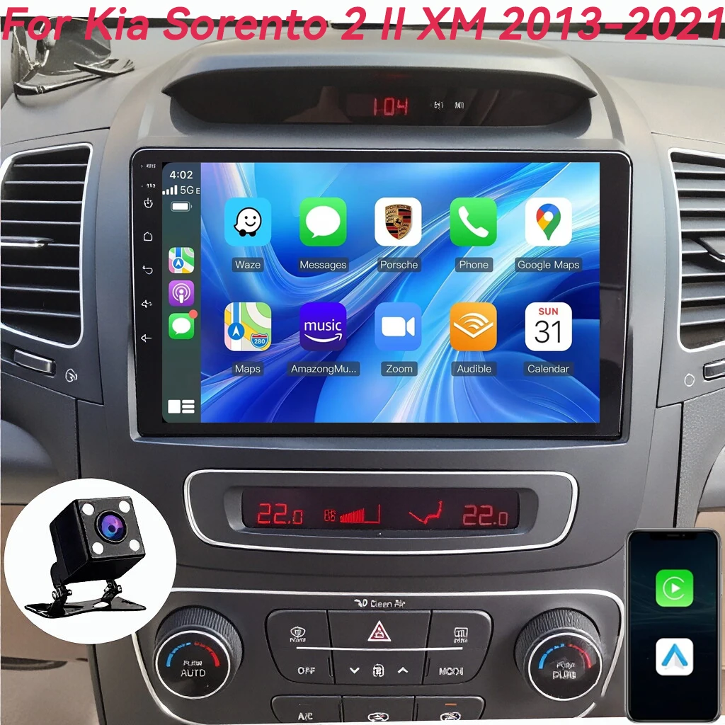 

Автомагнитола Android 16 с Carplay для Kia Sorento 2 II XM 2013-2021, мультимедийный видеоплеер, GPS-навигация, DSP, стереосистема