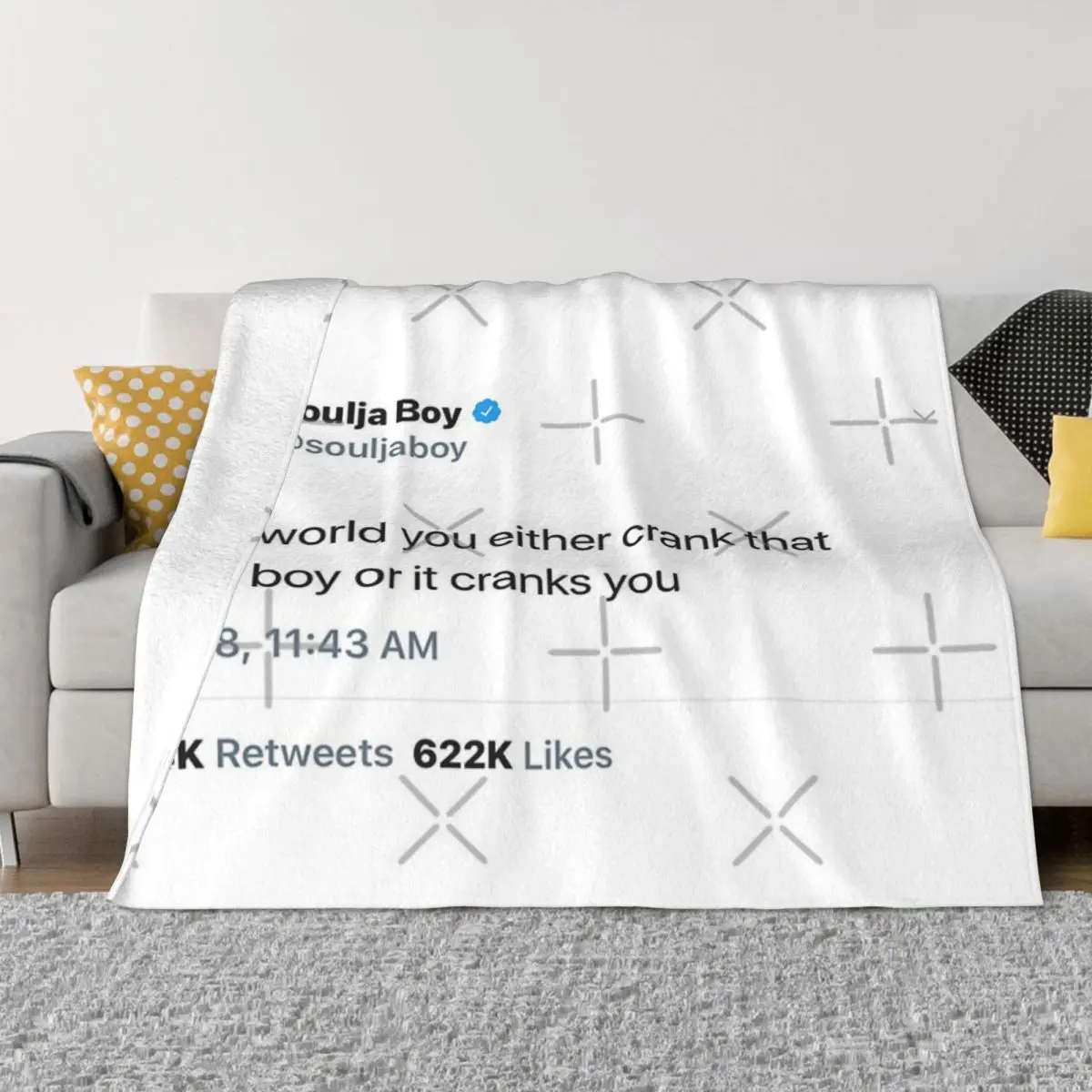 Soulja Boy Tweet 1 Anime Bedroom Quilt For Bed Blankets And Blankets Throw Blanket