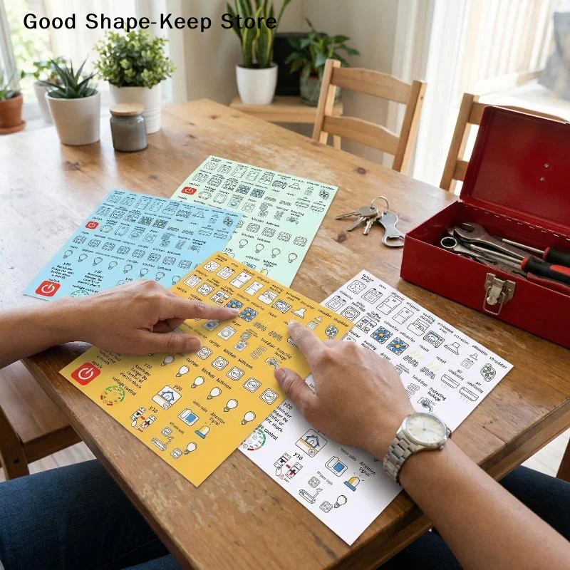 

Водонепроницаемая наклейка для электрических коробок: идеальна для панелей распределения электроэнергии, долговечная, для восстановления маркировки в промышленных и бытовых условиях