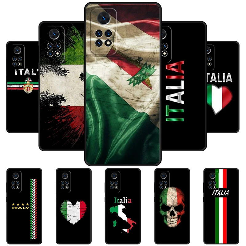 Flag Italy custodia per telefono per Redmi Note 11 EPro 11S 10T 9S Promax 8 Pro Xiaomi Mi 11 12X 12S Ultra Cover