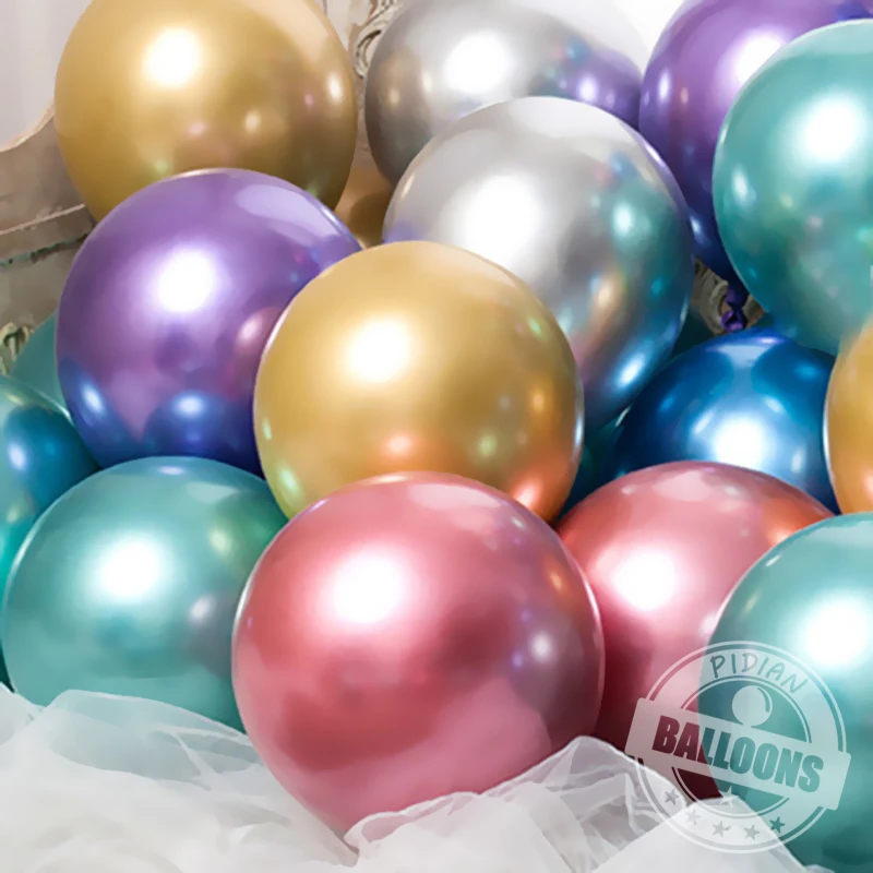 

30pcs Metal Chrome Balloons 5-12inch Colorful Pearl Metallic Latex Ballons Birthday Wedding Party Decoration Baby Shower Globos