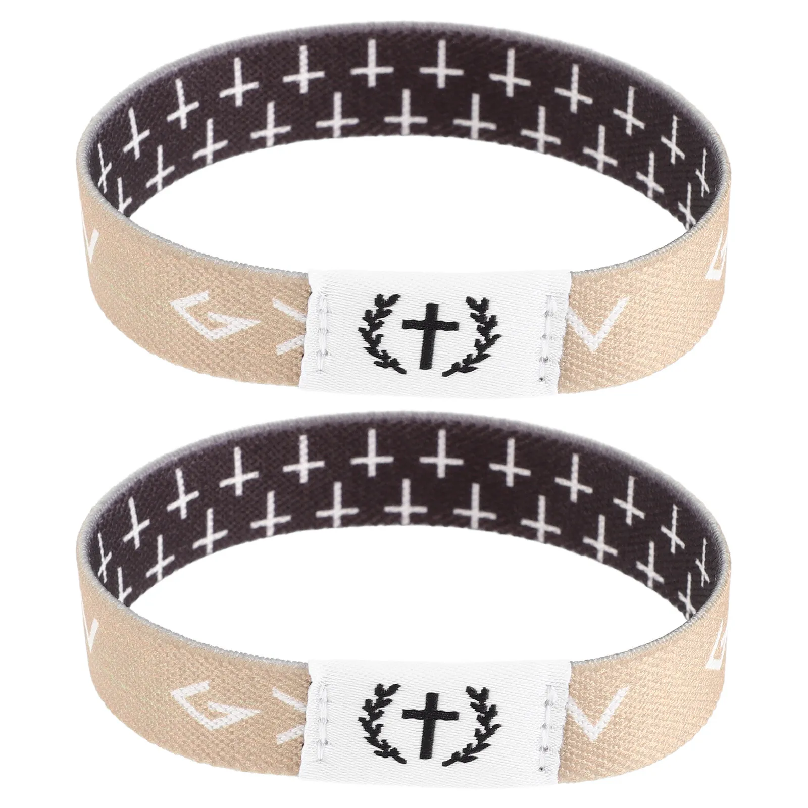 2Pcs Bible Bracelets Christian Elastic Wristbands Inspirational Scripture Verse Motivational Religious Wrist Charm for Men Women