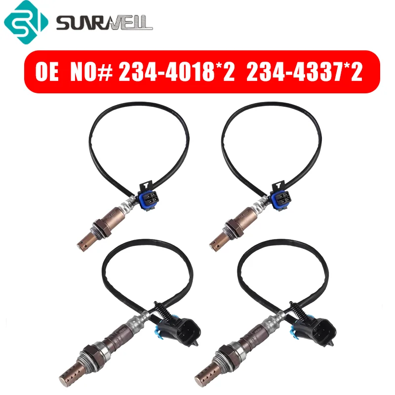 

4pcs 234-4337*2 234-4018*2 Car Up & Downstream Oxygen Sensor For Avalanche Silverado Suburban Tahoe GMC Sierra 234-4337 234-4018