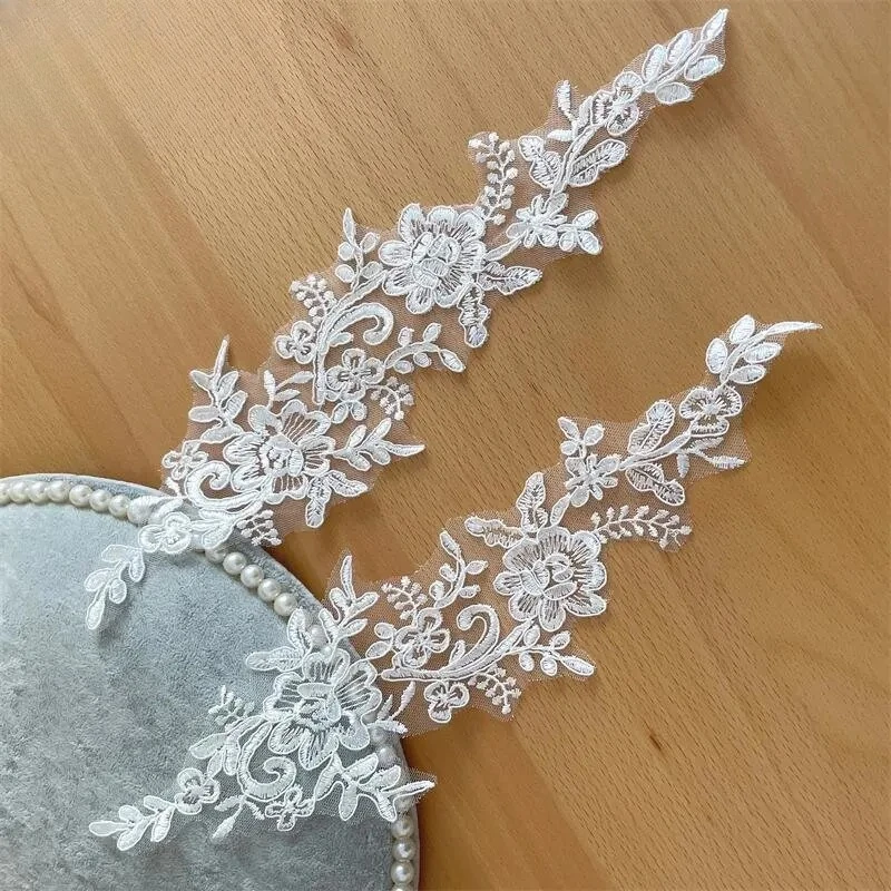 10 Pieces, High-end Embroidered Lace Hair Accessories, Bridal Gowns, Wedding Shoes, Headwear, Background Decoration Accessories