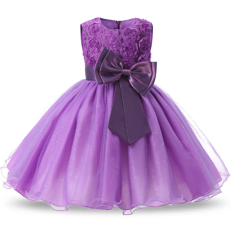 Flower Princess Party Dresses Children\'s Clothing Kids Dresses for Girls Wedding Birthday Gown for 4 6 8 9 10 Yrs Chritmas Dress