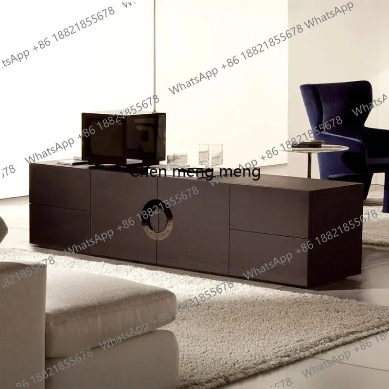 

RR Italian light luxury TV, minimalist living room, floor cabinet, modern simple storage cabinet, model room