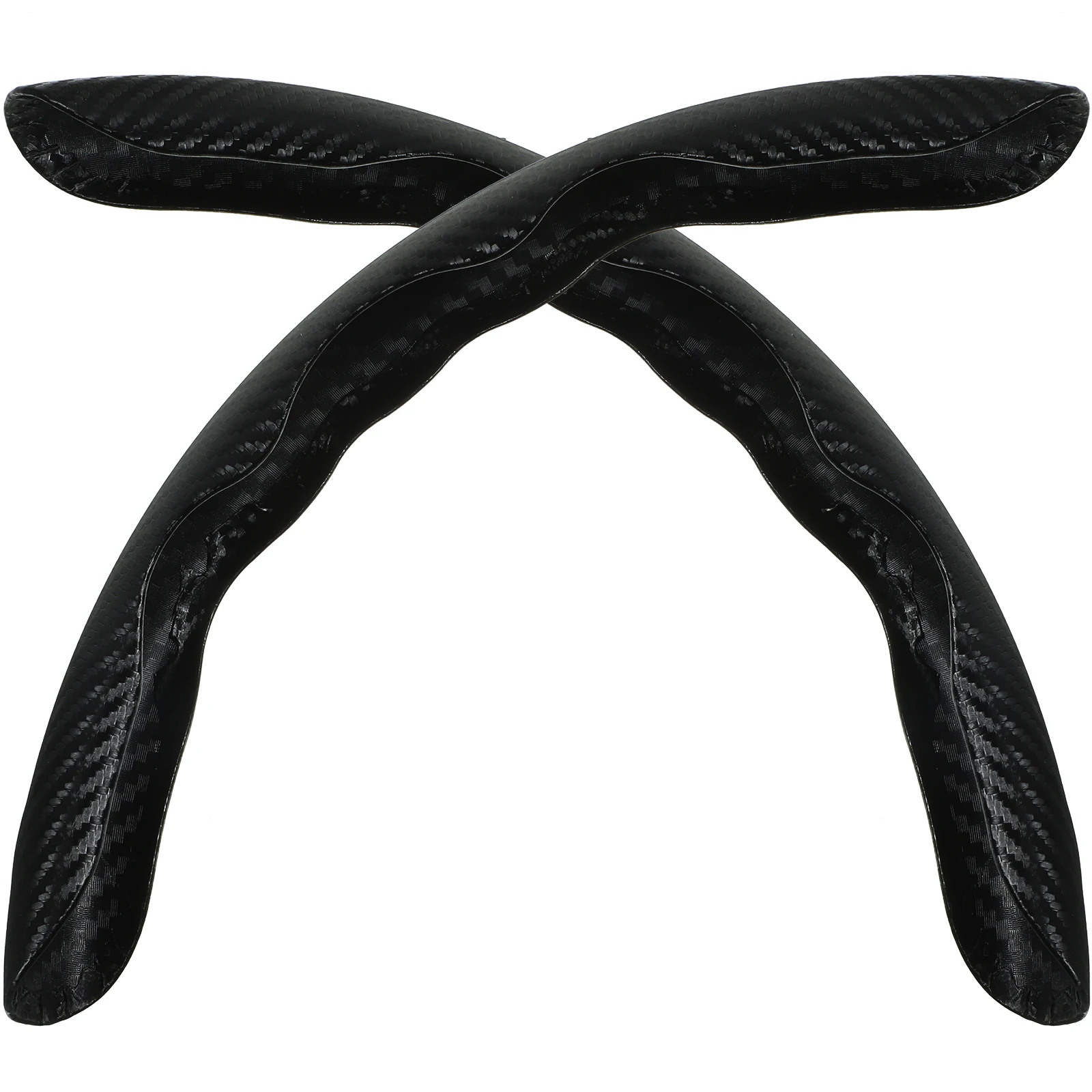 

Steering Wheel Cover 38cm Black Carbon Fiber Anti Slip Thin Protective Sleeve Car Decor Universal Practical Accessory