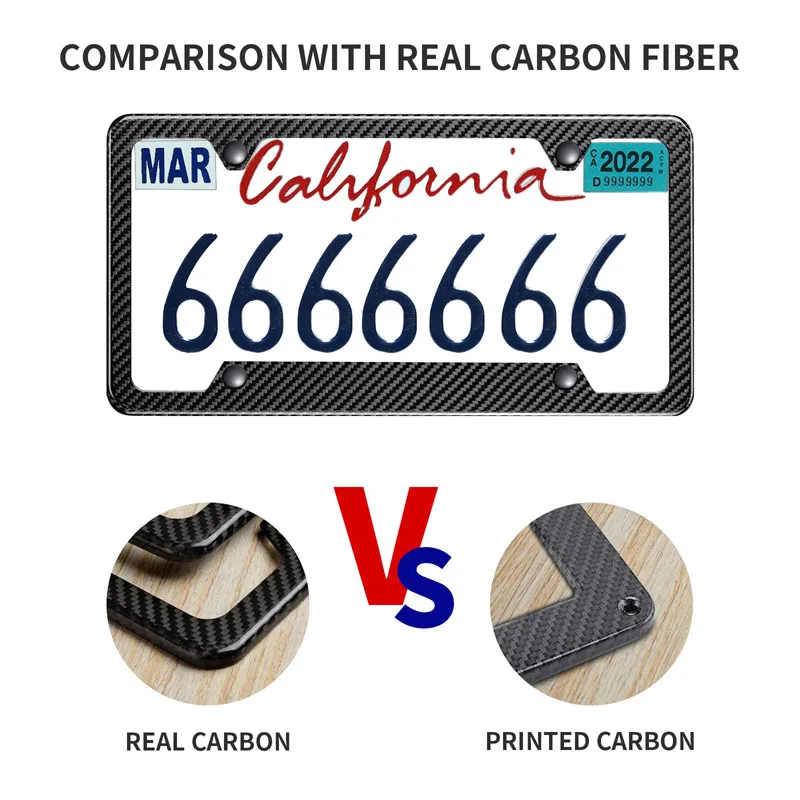 

USA Canada Model Style high quality Dry carbon fiber License plate frame Car Auto Parts For All models