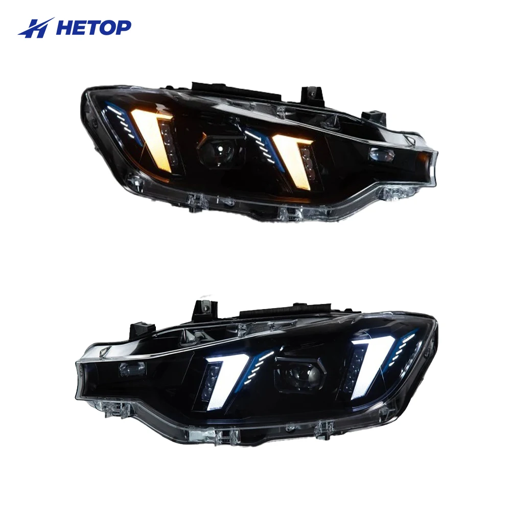 

Фара HETOP F30 2013-2018, двухцветная, в стиле «Змеиные глаза», для BMW 3 серии F31 F35, автомобильные световые аксессуары, лазерная.