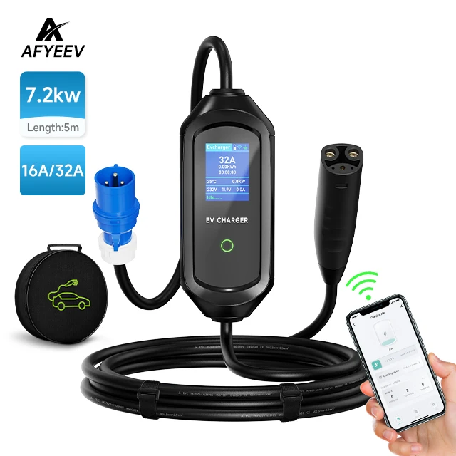 

OEM ODM AC Car Charger 7.2KW 32A CEE Plug for Tesla New Energy Car Charger Charging Pile for Home EV Charger