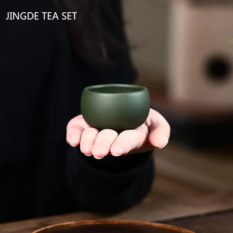 

50ml Antique Purple Clay Tea Cup Handmade Portable Small Tea Bowl Household Personal Single Cup Chinese Zisha Tea Set