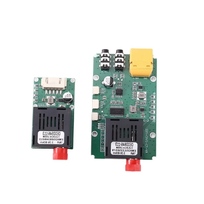 Drone-Specific 80KM TTL Optical Transceiver Module Kit TX RX DC 5.5-26V Power Supply Terminal Equipment User-Friendly