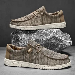 Cheap Mens Dude Shoes Lightweight Casual Canvas Shoes Mesh Breathable Summer Big Size 47 48 Luxury Hot Sale Discount