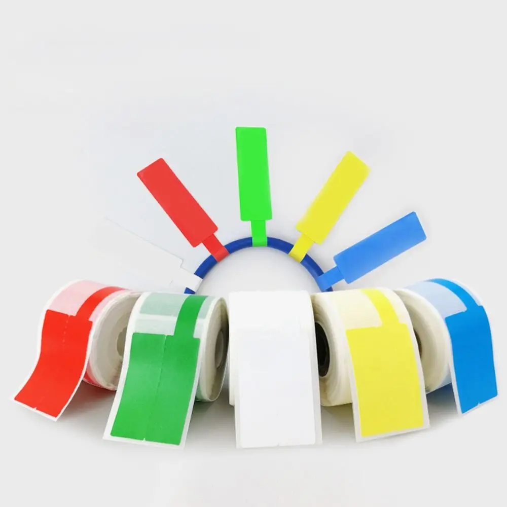 100Pcs Waterproof Cable Labels Self-Adhesive Wire Marking Cable Ties Cable Tags etwork Organizer Wiring Accessories